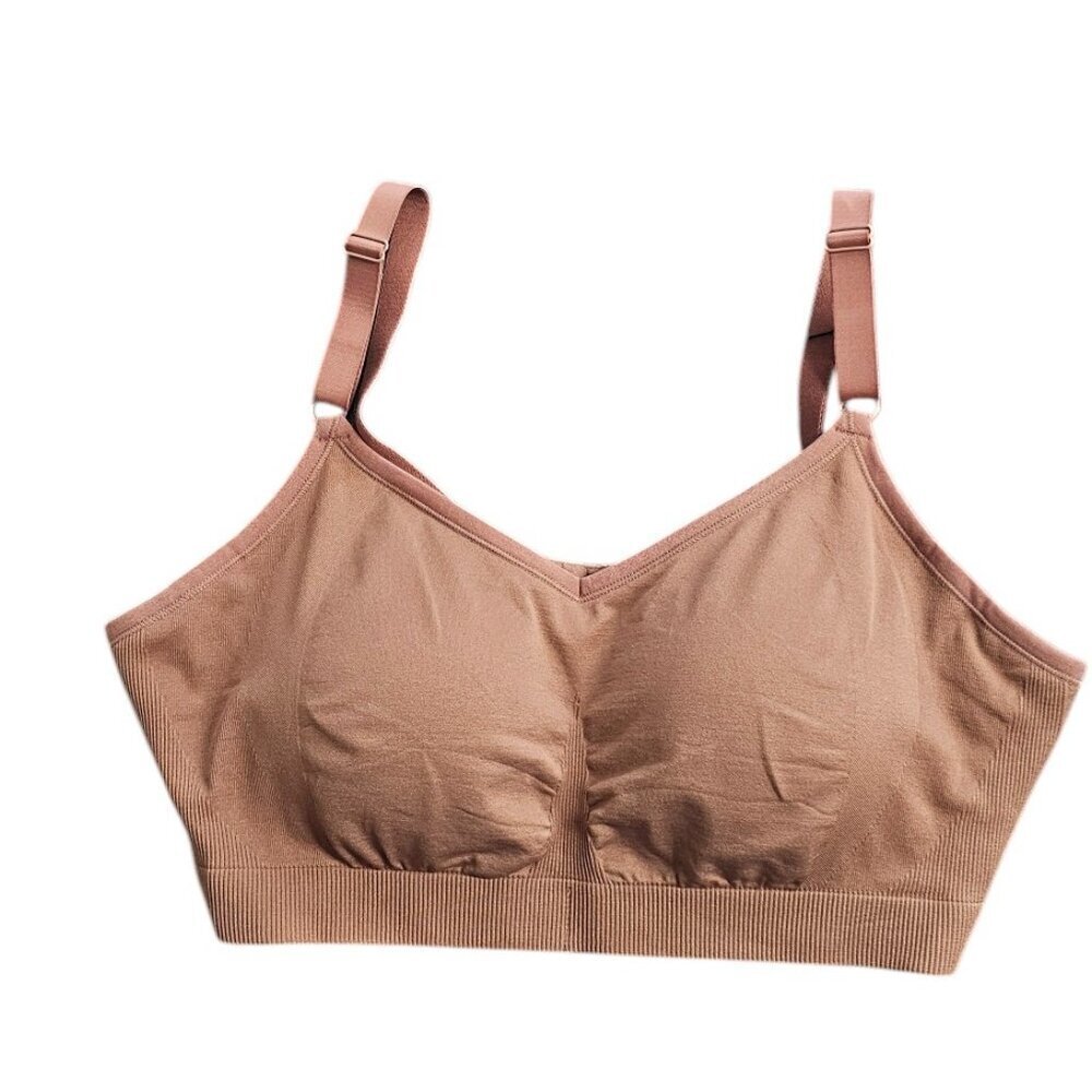 Knix Good To Go Seamless Bra, Wireless, Brown, Size XXL+ Fits 40D,DD,DDD , NWT